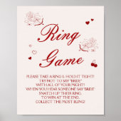 Bourgondische Valentijn Bruiloft Feest Ring Spel Poster (Voorkant)