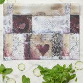 Bourgondische Valentijnse Serie Design 11 Theedoek (Gevouwen)