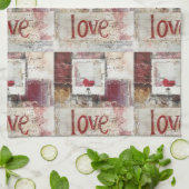 Bourgondische Valentijnsserie Design 4 Theedoek (Gevouwen)
