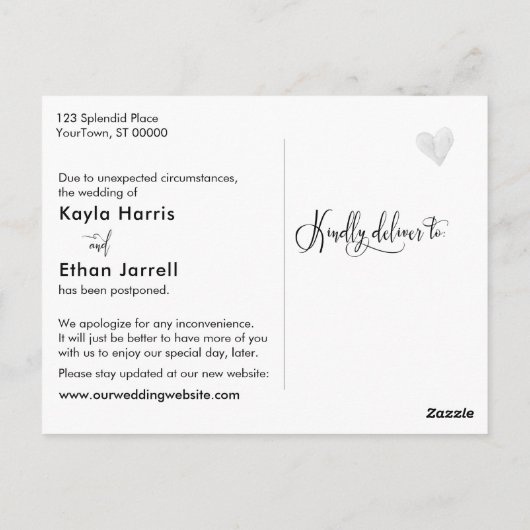 Bourgondische verandering van plannen uitgesteld h briefkaart (Achterkant)