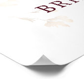 Bourgondische verbrande oranje bruiloft Welcome Poster (Hoek)