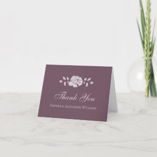 Bourgondische Vintage Botanische Bedankkaart