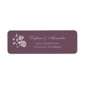Bourgondische Vintage Botanische Etiket (Voorkant)