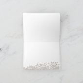 Bourgondische vintage kant robuuste bruiloft dank  bedankkaart (Binnen)