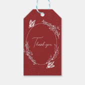 Bourgondische Vlinderkaart Cadeaulabel (Voorkant)