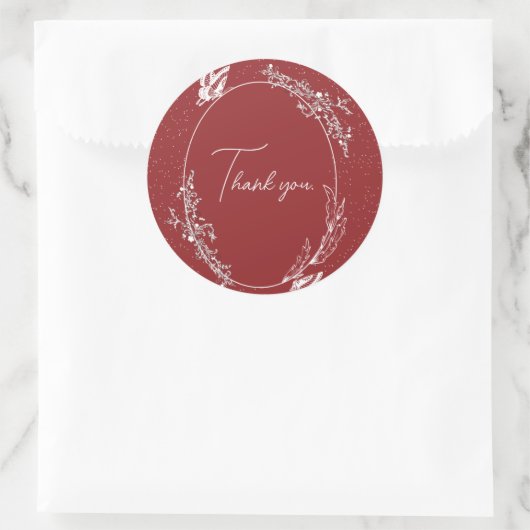 Bourgondische Vlinderkaart Ronde Sticker (Tas)