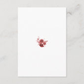  Bourgondische Waterverf Beauty Wedding Informatiekaartje (Achterkant)