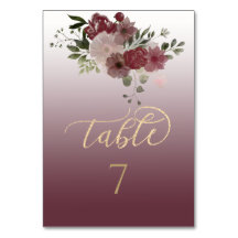 Bourgondische waterverf bloem gouden kalligrafie