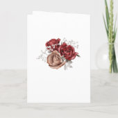 Bourgondische Waterverf Bloemenbruiloft (Achterkant)