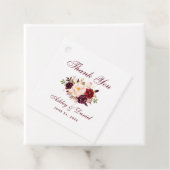 Bourgondische Waterverf bloemenbruiloft dank u Bedankjes Labels (In situ)