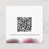 Bourgondische Waterverf bruiloft - Elegant script Informatiekaartje (Achterkant)