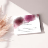 Bourgondische Waterverf bruiloft RSVP behuizing Ka