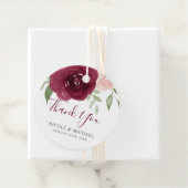 Bourgondische Waterverf Floral bruiloft gunst dank Bedankjes Labels (In situ)