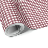 Bourgondische Waterverf Gingham Cadeaupapier (Rol Hoek)