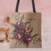 Bourgondische Waterverf Herfst Bloemen Boeket Brui Tote Bag