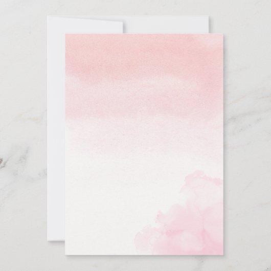 Bourgondische Waterverf Peony bruiloft uitnodiging (Achterkant)