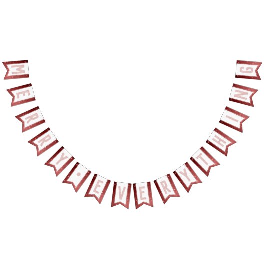 Bourgondische Waterverf Typografie Merry Everythin Vlaggetjes (Alle)