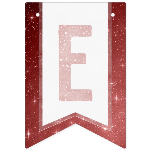 Bourgondische Waterverf Typografie Merry Everythin Vlaggetjes (Tweede vlag)