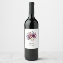 Bourgondische waterverf wilde bloemen Boho bruilof