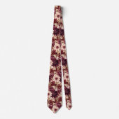 Bourgondische wijn boho aquarel bloemen stropdas (Voorkant)