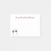 Bourgondische wijn Champagne glazen wijnmakerij Post-it® Notes (Voorkant)