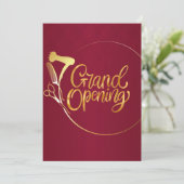 Bourgondische wijn en gouden schoonheidssalon Gran Kaart (Staand voorkant)