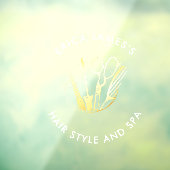 Bourgondische wijn en gouden schoonheidssalon raamsticker (Vel 3)