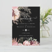 Bourgondische wijn Pampagras Tropisch huwelijk Kaart (Staand voorkant)