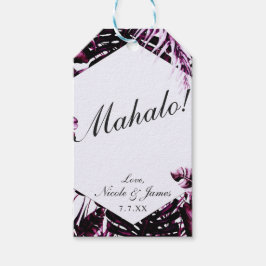 Bourgondische Wijn Tropische Palmbladeren Chic Huw Cadeaulabel