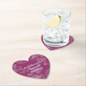 Bourgondische wijn witte kant bloemrijke bruidsdou kartonnen onderzetters (Insitu)