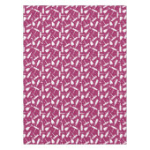 Bourgondische wijnglazen en flessen met motief tafelkleed (Voorkant)