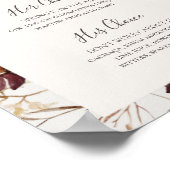 Bourgondische Wilde Bloem | Beige Signature Drinks Poster (Hoek)