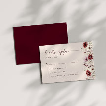 Bourgondische Wilde Bloem Bruiloft RSVP Bijlagekaa