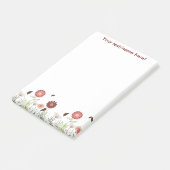 Bourgondische wilde bloemen naam post-it® notes (Schuin)