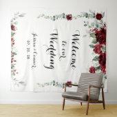 Bourgondische witte eucalyptus Welkom op onze brui Wandkleed (In Situ (horizontaal))