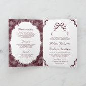 Bourgondische Witte Kant Coquette Strik QR Code Br (Binnen)