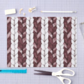 Bourgondische witte strepen Kerstmis Tissuepapier (Craft)