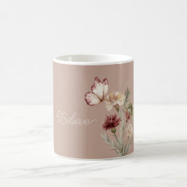 Bourgondische Witte Vlinderbloemen Koffiemok