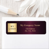 Bourgondische zakelijke logo retouradres etiket (Insitu)