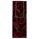 Bourgondische Zijde-Uitzicht Diamant Wijn Cadeautas (Voorkant)