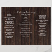 Bourgondische zonnebloemen houten drie-delig vouwb flyer (Achterkant)