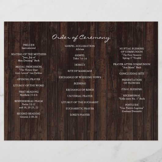 Bourgondische zonnebloemen houten drie-delig vouwb flyer (Achterkant)