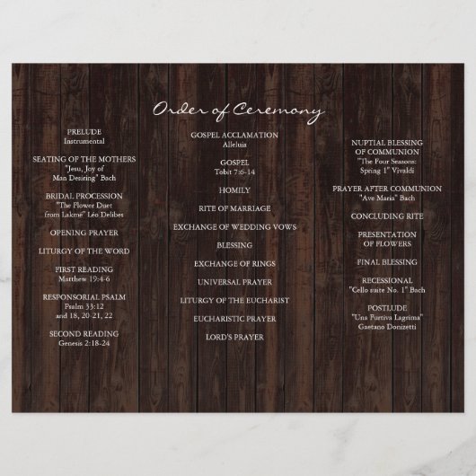 Bourgondische zonnebloemen houten drie-delig vouwb flyer (Achterkant)