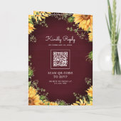Bourgondische zonnebloemen metsonestaart QR-code b (Achterkant)