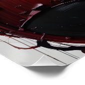 Bourgondische zwarte Abstracte viool Perfect Poster (Hoek)