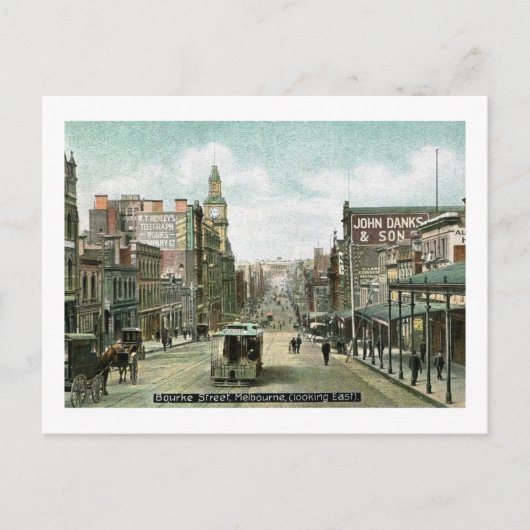 Bourke St., Melbourne, Australië Briefkaart (Voorkant)