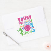 Bourne Beach Volleyball Ronde Sticker (Envelop)