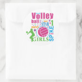 Bourne Beach Volleyball Ronde Sticker (Tas)