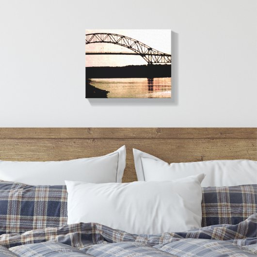 Bourne Bridge 1 Canvas Afdruk (Insitu (Slaapkamer))