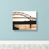 Bourne Bridge 1 Canvas Afdruk (Insitu (Houten vloer))